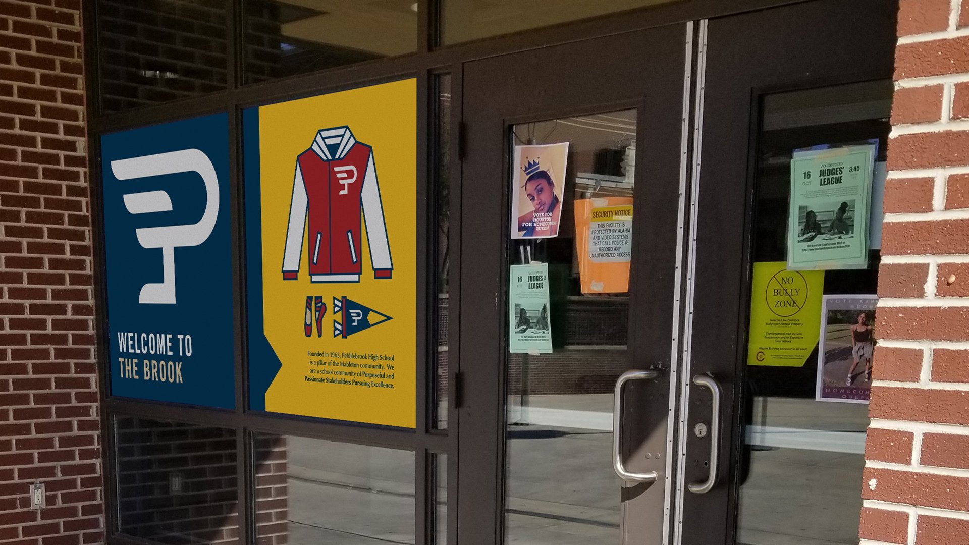 Photo of Pebblebrook High School Door graphics