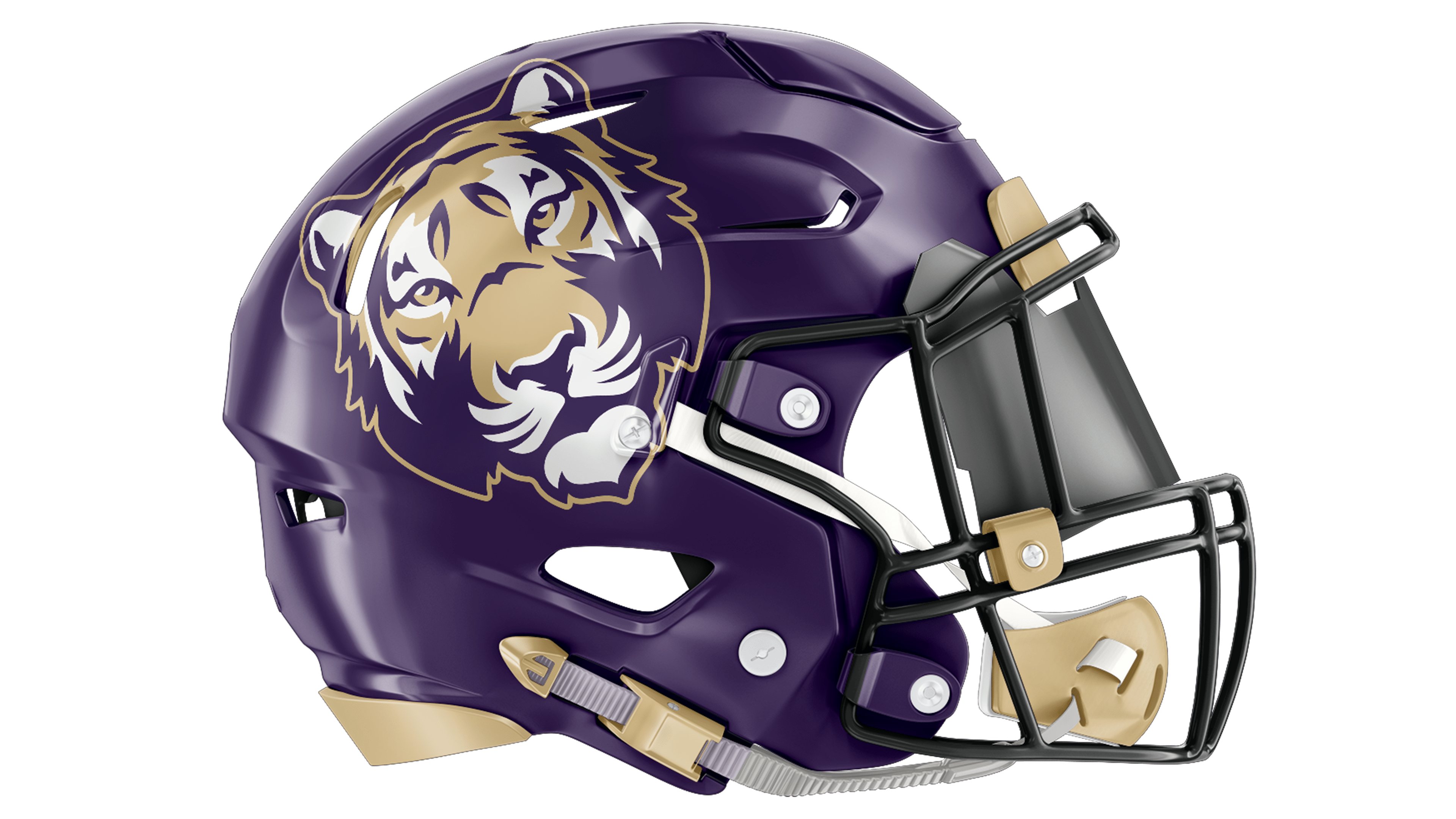 Photo of Football Helmet with Tiger Sports Logo