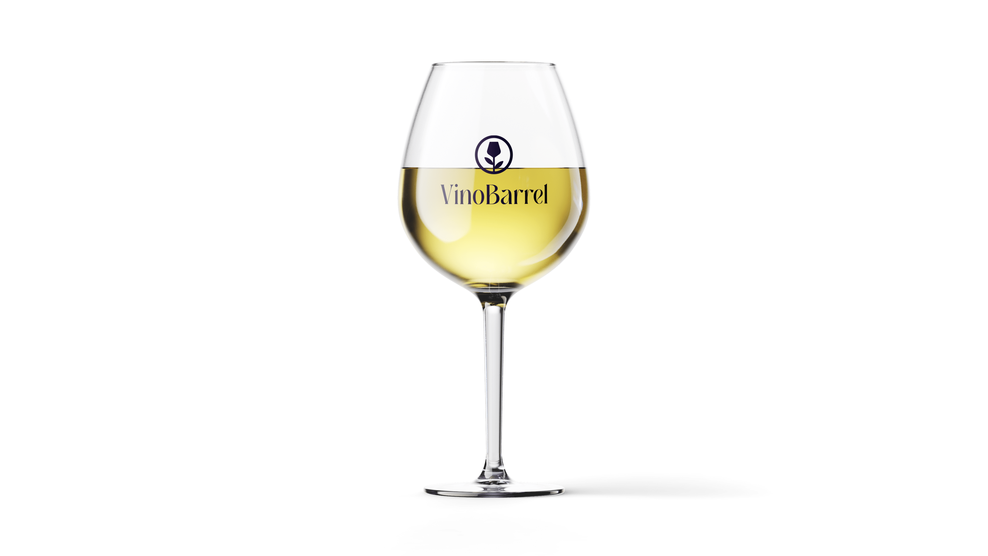 Photo Of Wine Glass With VinoBarrel Logo