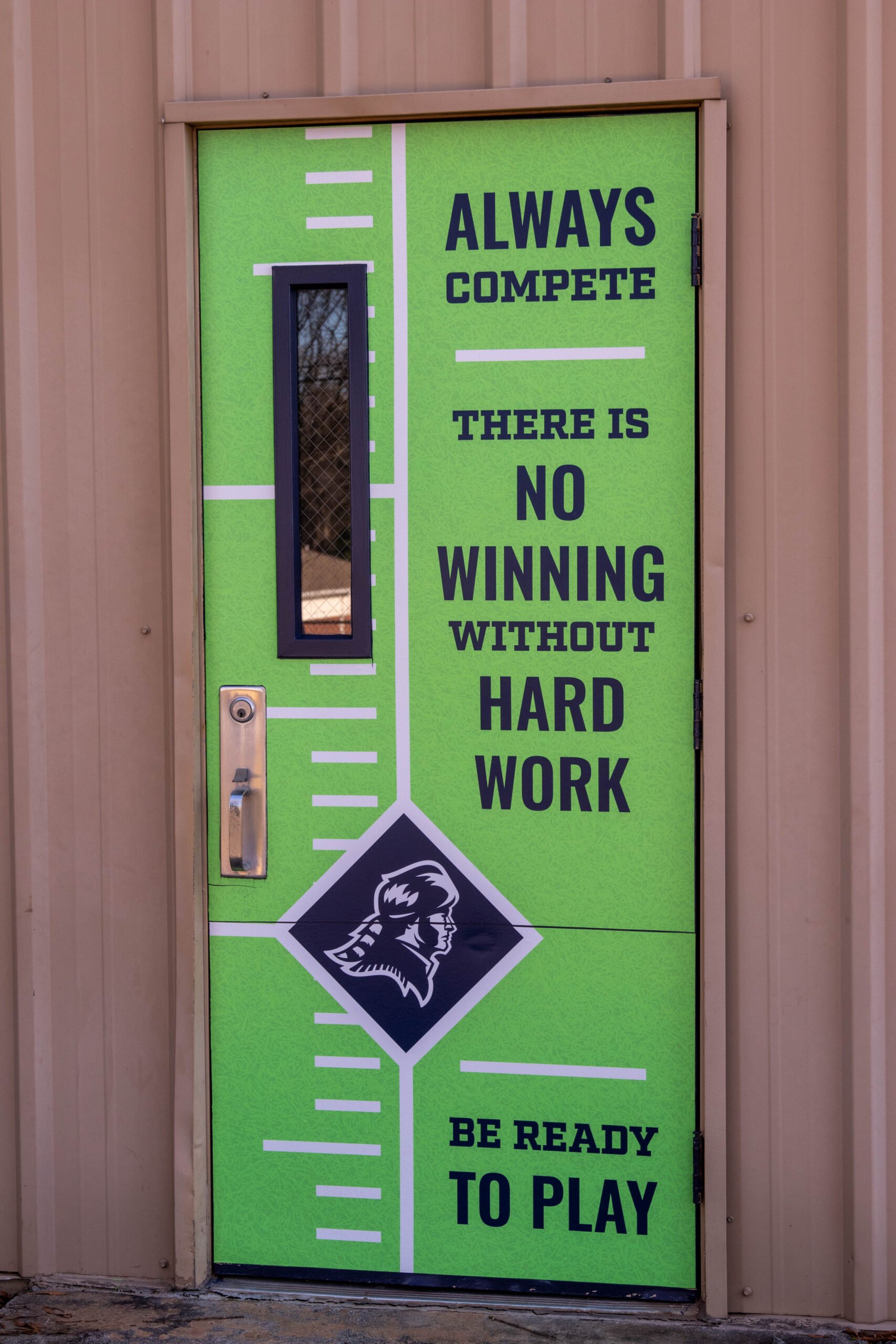 Photo of Due West Gymnasium Door Wrap Vinyl