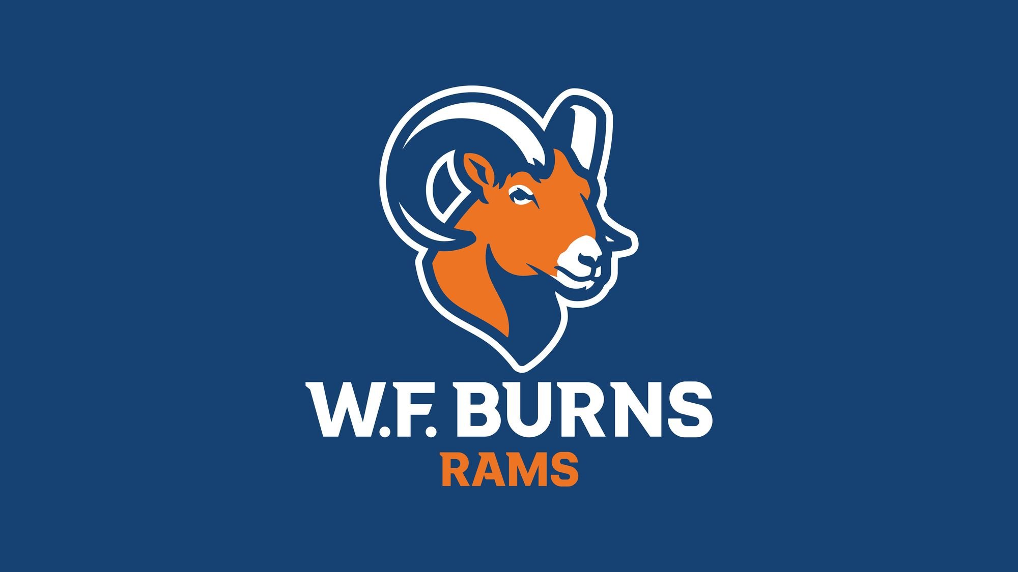 primary logo of the WF Burns Rams, in Valley, Alabama